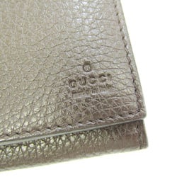 Gucci 296676 Men's Leather Long Wallet (bi-fold) Dark Brown
