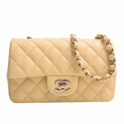 CHANEL Chanel Lambskin Matelasse Cocomark Chain Shoulder Bag - Yellow