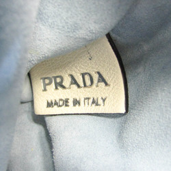 Prada Etiquette 1BH077 Women's Leather Shoulder Bag Bianco,White