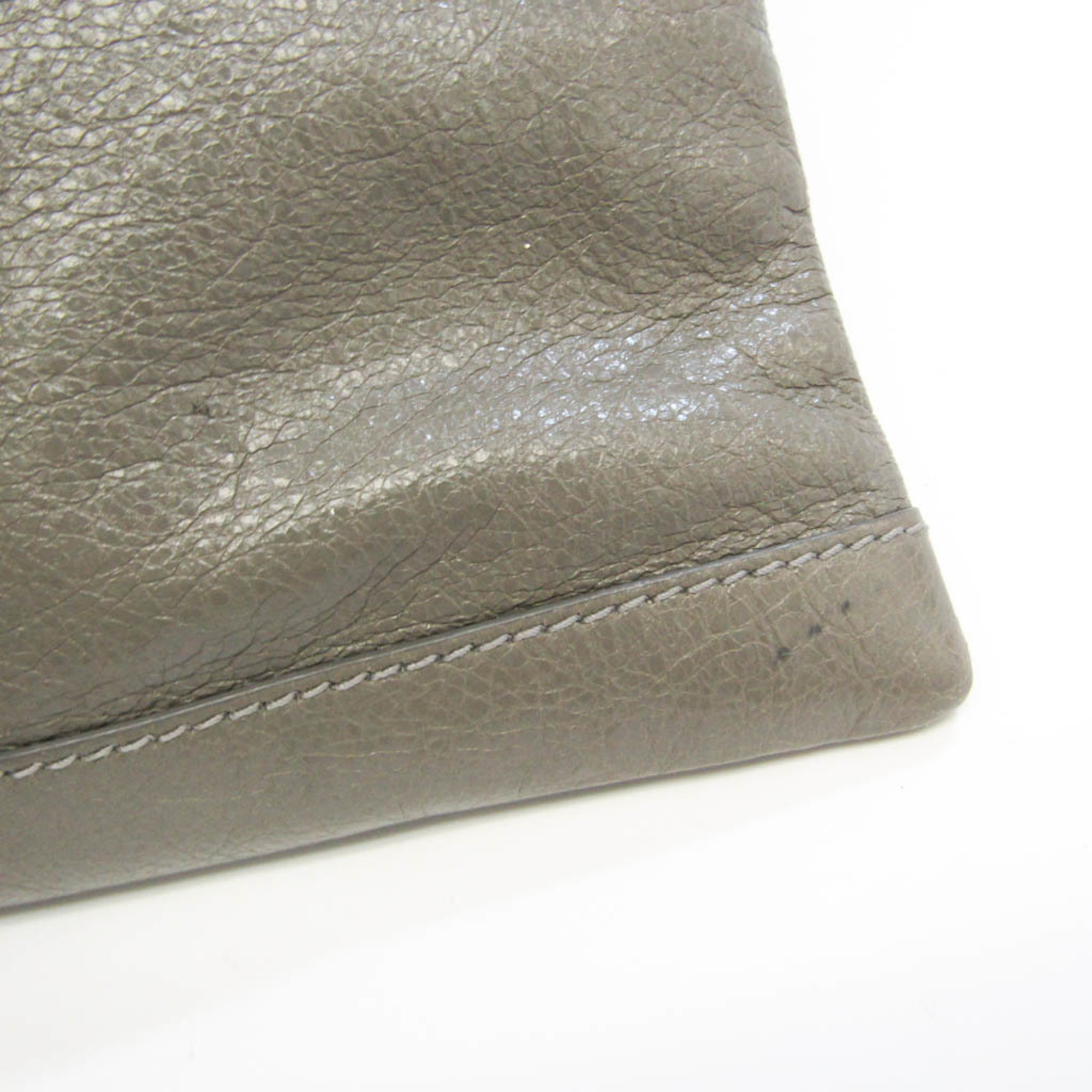 Balenciaga Classic Clip 237023 Women's Leather Clutch Bag Black,Gray Beige