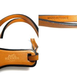 Hermes HERMES Charm Oran Nano Leather Brown/Greige Unisex