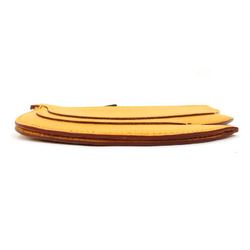 Hermes HERMES coin case fruit banana leather yellow unisex