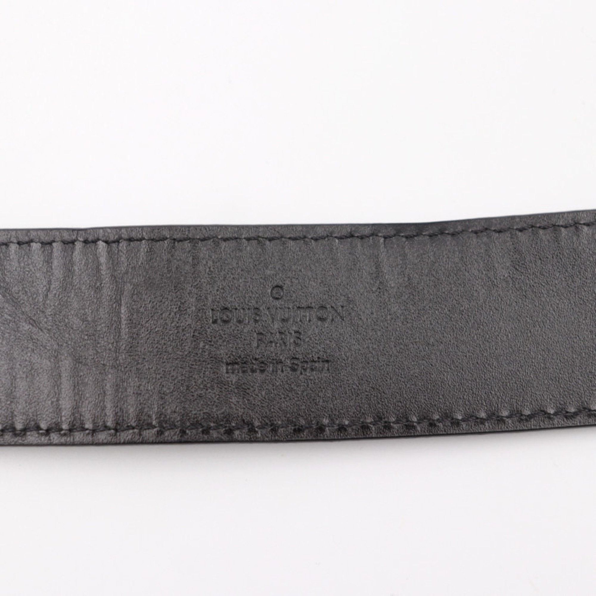 LOUIS VUITTON Louis Vuitton Sun Tulle Detroit belt M9707T Notation size 95/38 Damier Infini Onyx Black Silver metal fittings