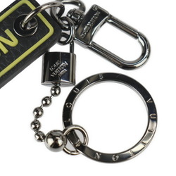 LOUIS VUITTON Louis Vuitton Portocre Tab Keychain MP2211 Taurillon Leather Black Yellow Silver Metal Fittings Key Ring