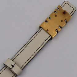 Christian Dior D-FENCE defense belt leather ivory system gold metal fittings logo narrow