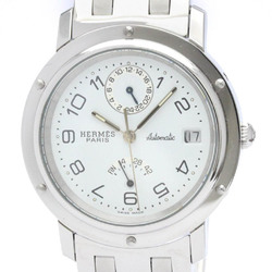 Polished HERMES Clipper Power Reserve Steel Automatic Watch CL5.710 BF558789