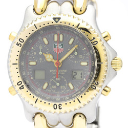 Polished TAG HEUER Sel Chronograph Gold Plated Steel Mens Watch CG1122 BF558837