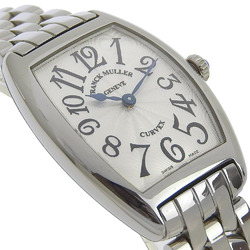 FRANCK MULLER Franck Muller Tonneau Curvex 1752QZ stainless steel quartz analog display ladies silver dial watch