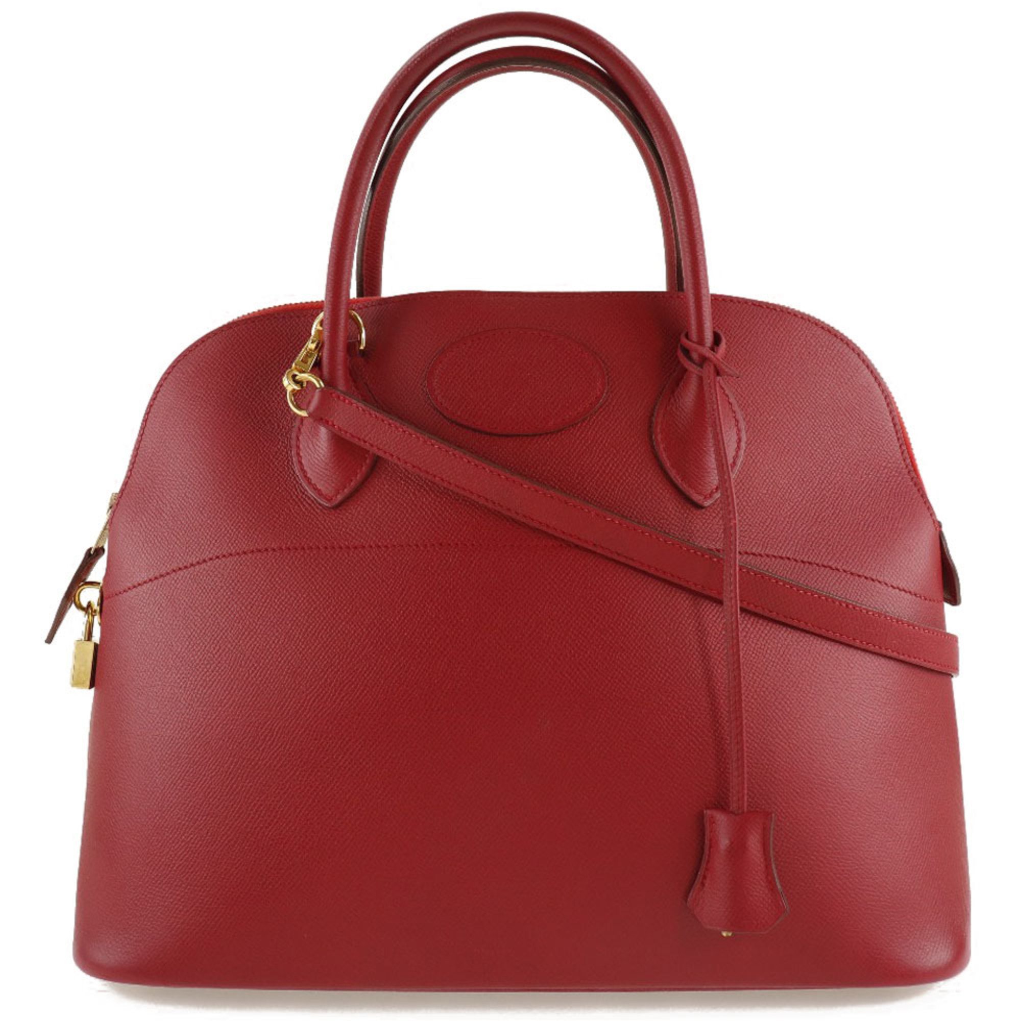 HERMES Hermes Bolide 37 Cushbel Red 〇Y Women's Handbag