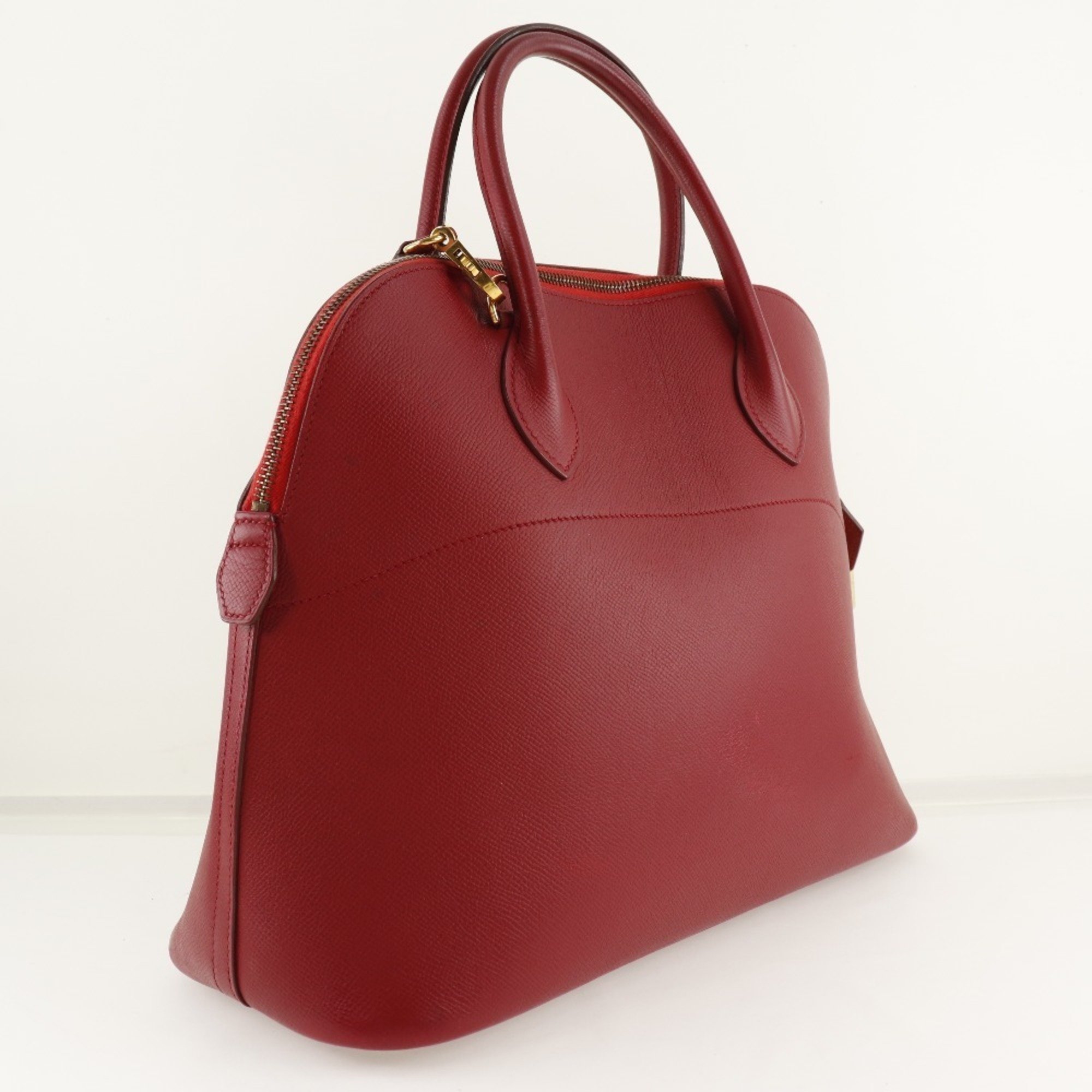 HERMES Hermes Bolide 37 Cushbel Red 〇Y Women's Handbag