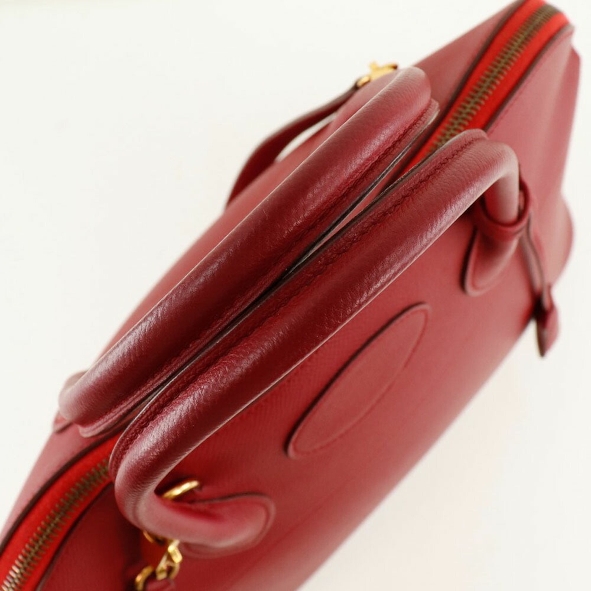 HERMES Hermes Bolide 37 Cushbel Red 〇Y Women's Handbag