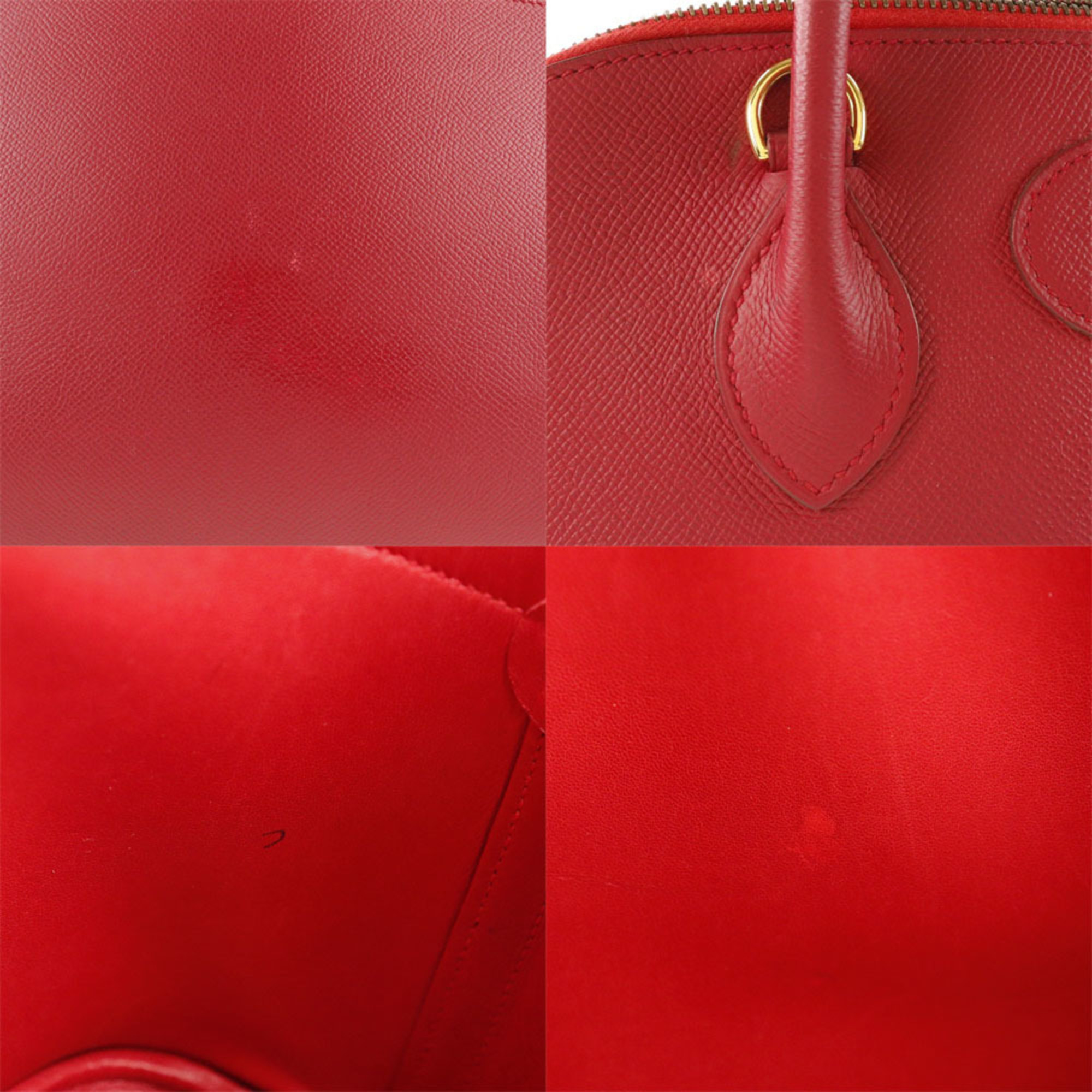 HERMES Hermes Bolide 37 Cushbel Red 〇Y Women's Handbag