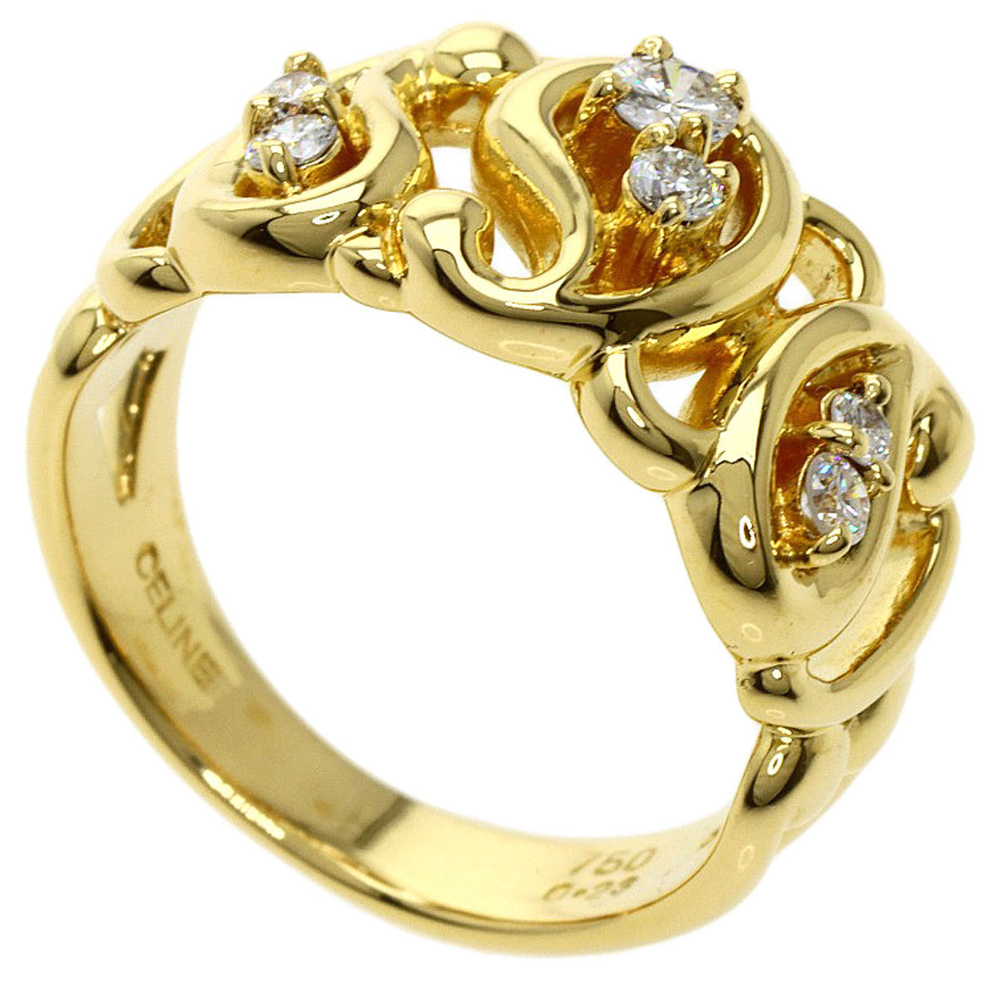Celine Diamond Ring K18 Yellow Gold Ladies CELINE