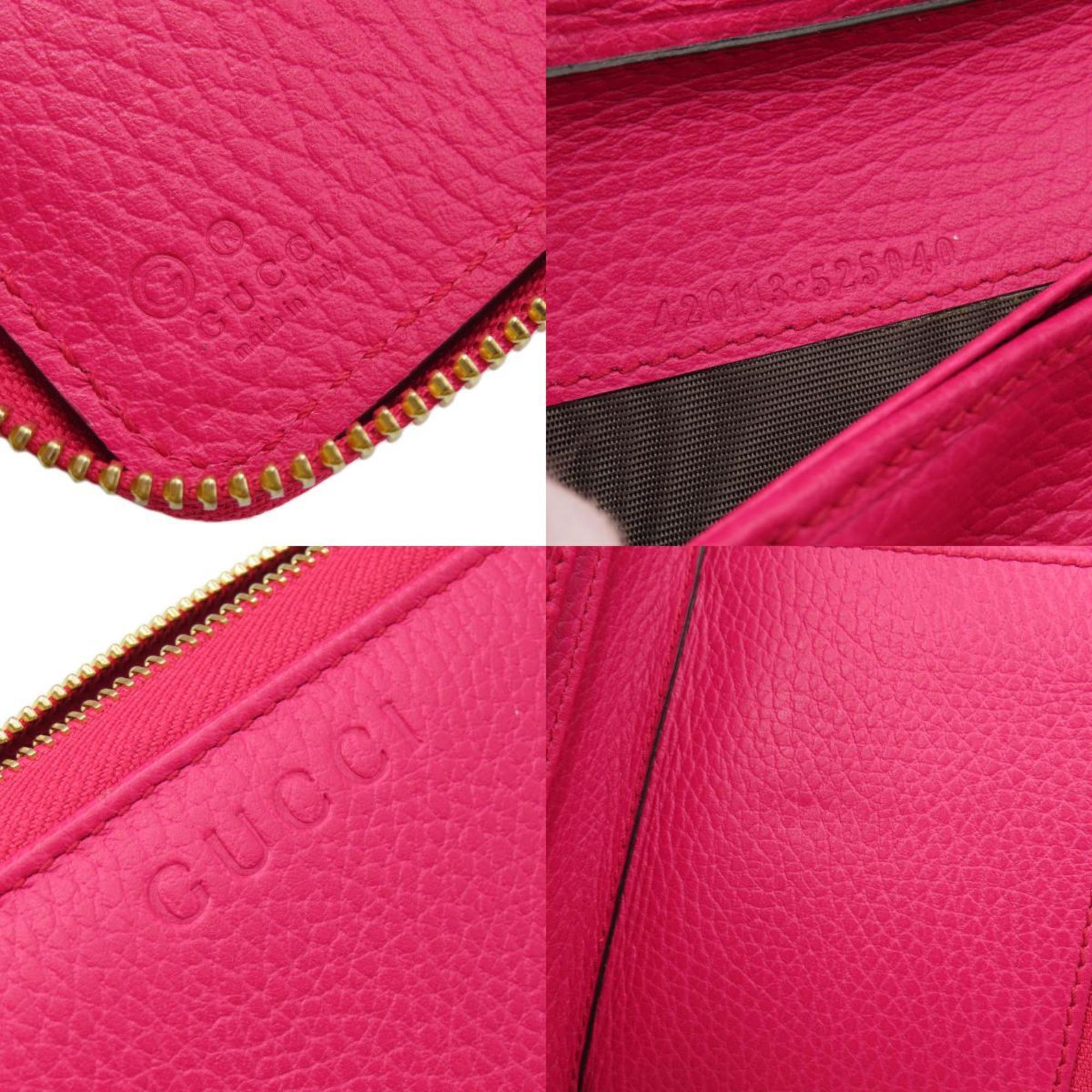 Gucci 420113 Round Outlet Bifold Wallet Leather Ladies GUCCI