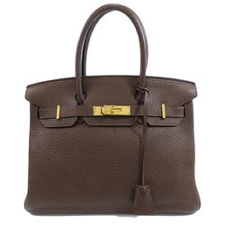 Hermes Birkin 30 Dark Brown Handbag Taurillon Ladies HERMES