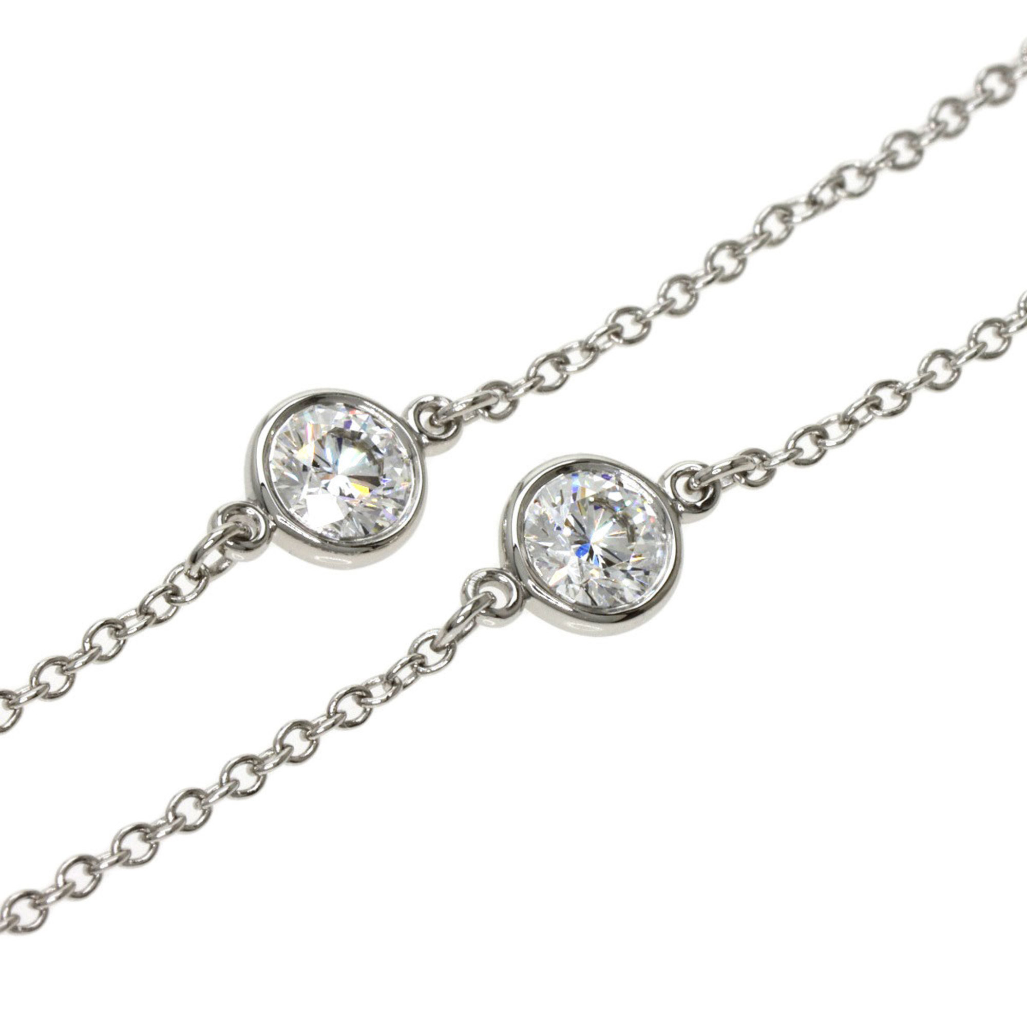Tiffany visor yard 5P diamond necklace platinum PT950 ladies TIFFANY&Co.