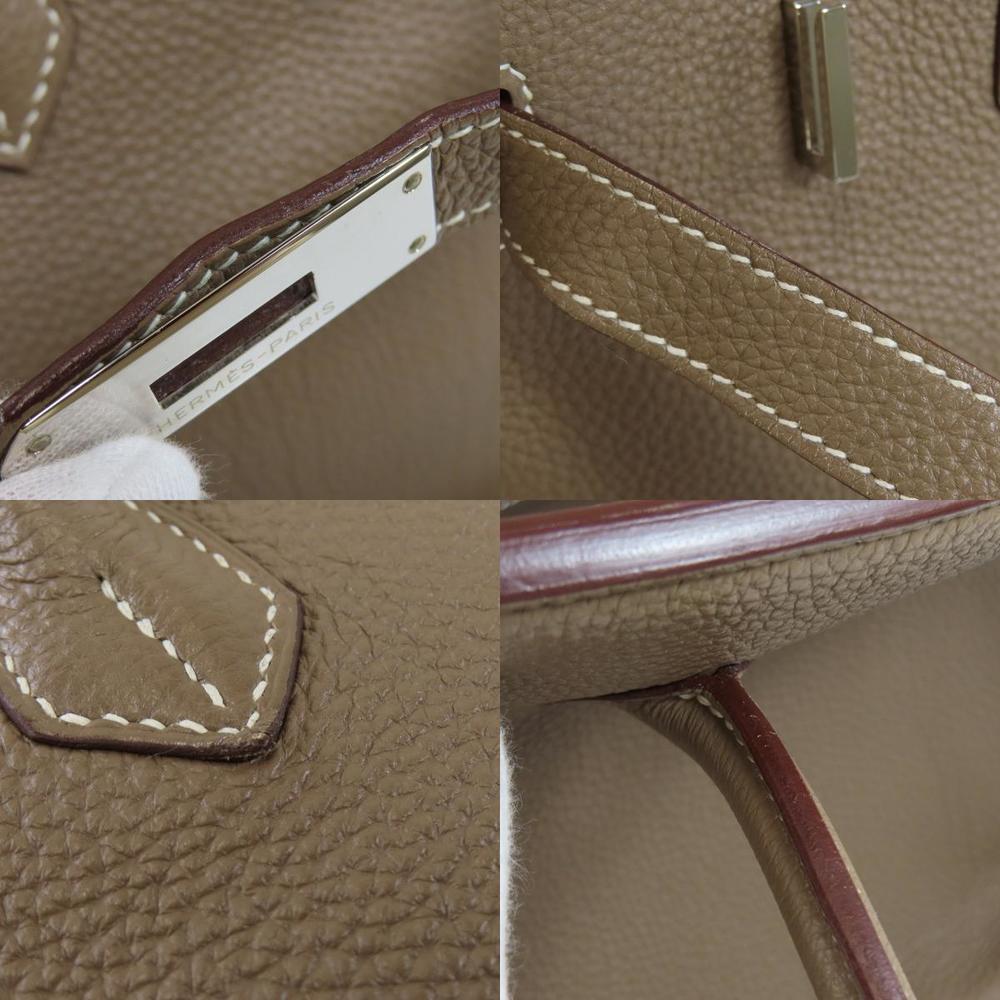 Hermes Birkin 35 Etoupe Handbag Togo Ladies