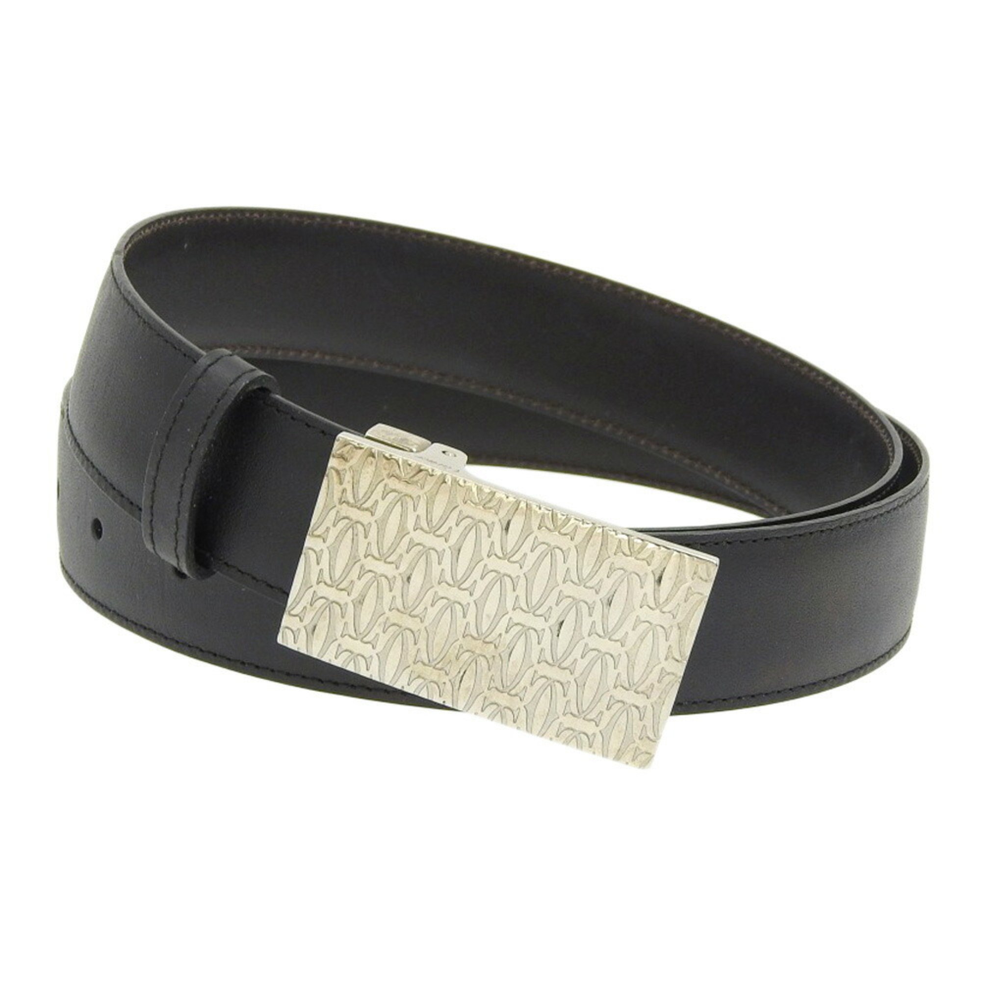 Cartier CARTIER Happy Birthday Waist Belt Leather Black L5000405