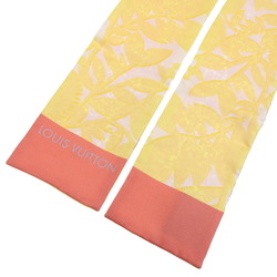 Louis Vuitton LOUIS VUITTON Bandeau Tropical Flower Scarf Silk Pink Yellow M75272