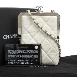 Chanel CHANEL here mark clutch shoulder bag with white seal 3 AP2496