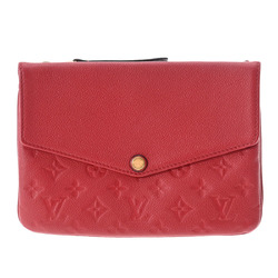 LOUIS VUITTON Twice Monogram Empreinte Leather Cerise Shoulder Bag