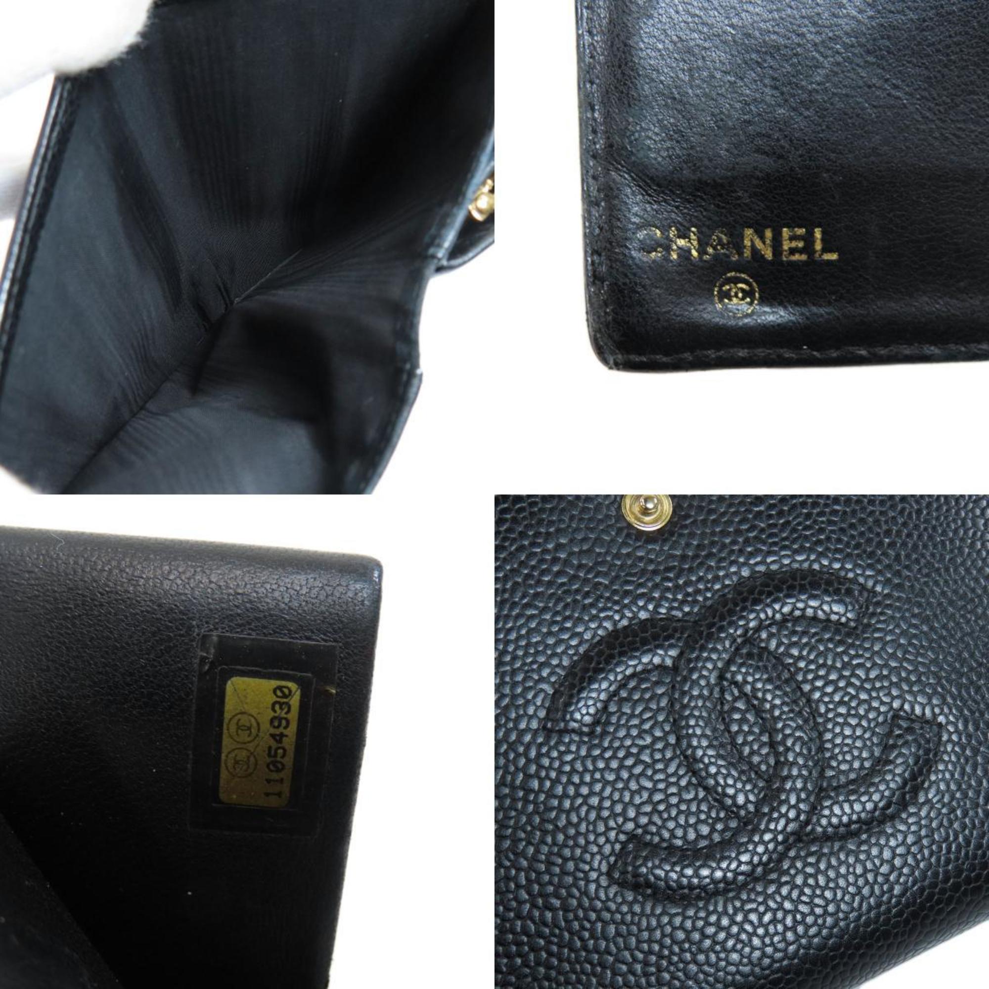 Chanel coco mark long wallet caviar skin ladies CHANEL