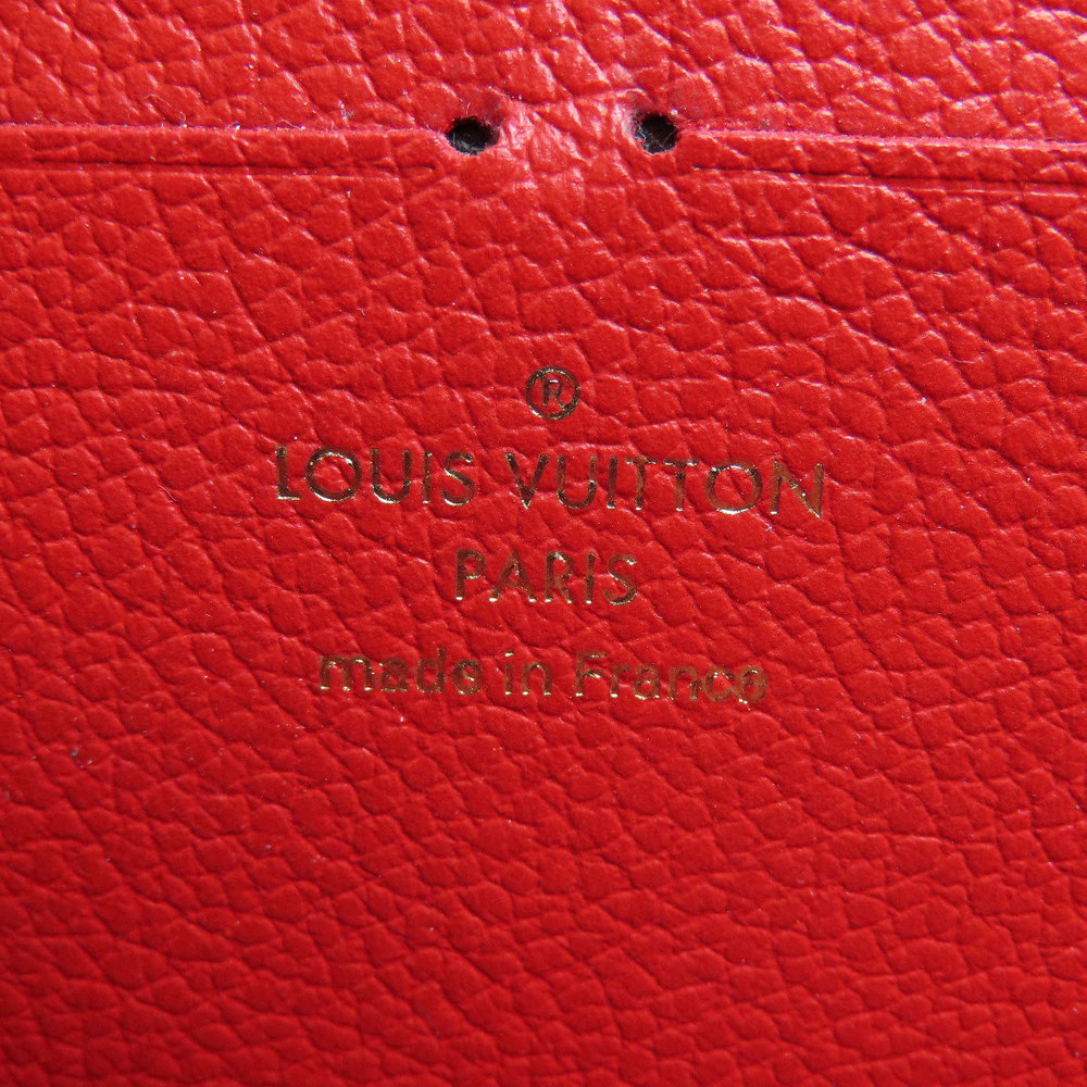 Louis Vuitton Purse Portofeuil Clemence Navy Red Marine Rouge Monogram