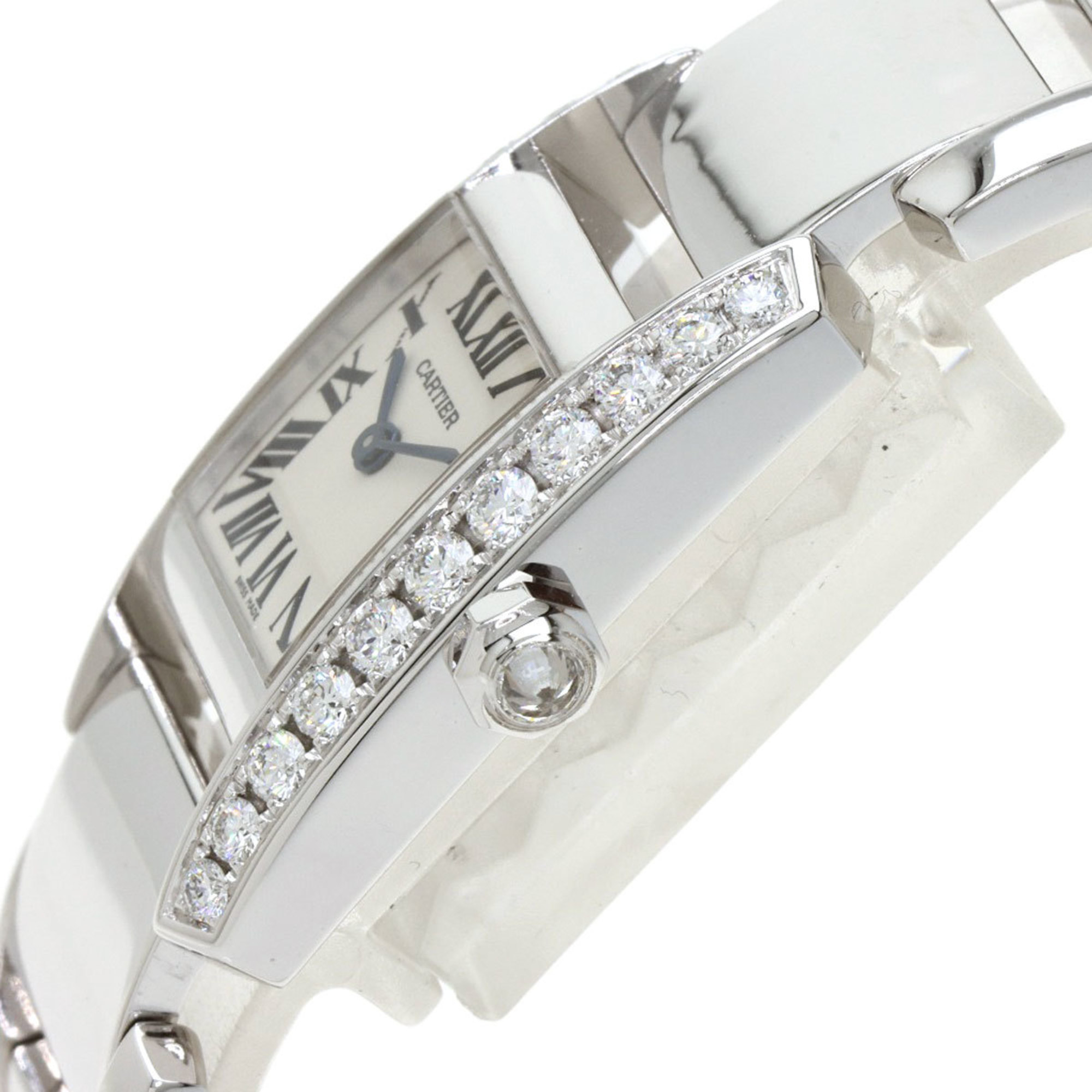 Cartier WE70039H tankissim MM diamond bezel watch K18 white gold K18WG ladies CARTIER