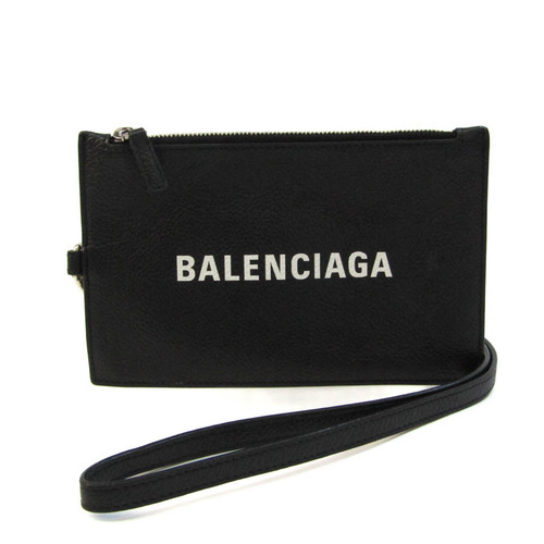 Balenciaga Phone Holder 616015 Leather Card Case Black | eLADY Globazone
