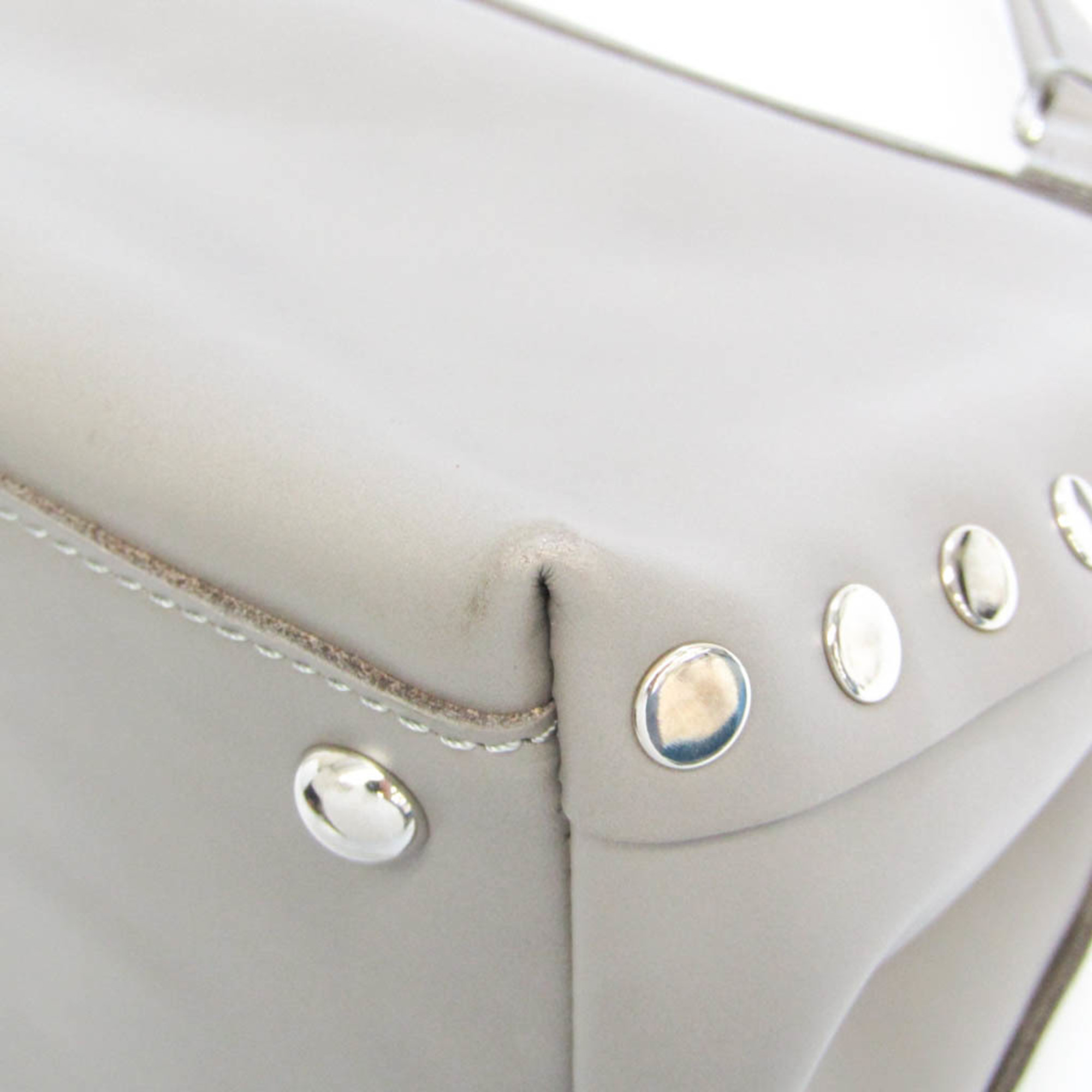 Zanellato Postina S Men,Women Leather Handbag,Shoulder Bag Gray