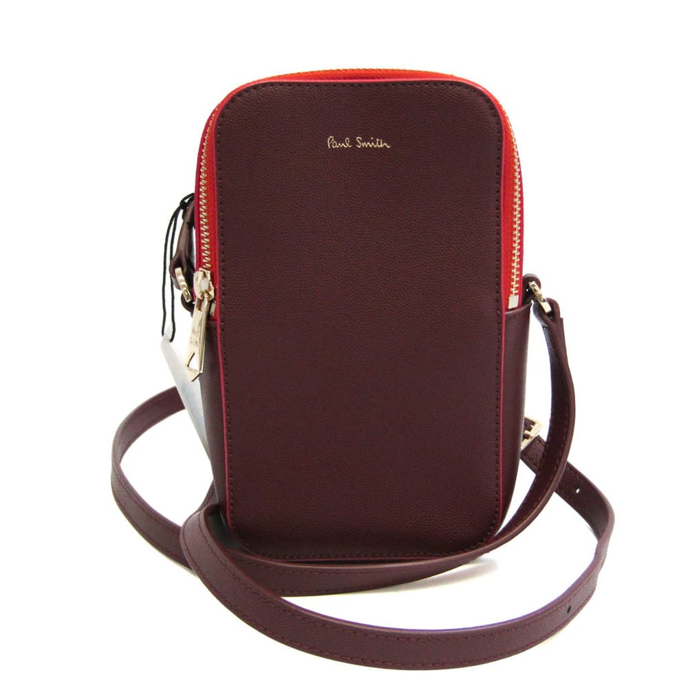 Paul Smith Double Zip Shoulder Bag APW250 Women,Men Leather Shoulder Bag  Bordeaux | eLADY Globazone
