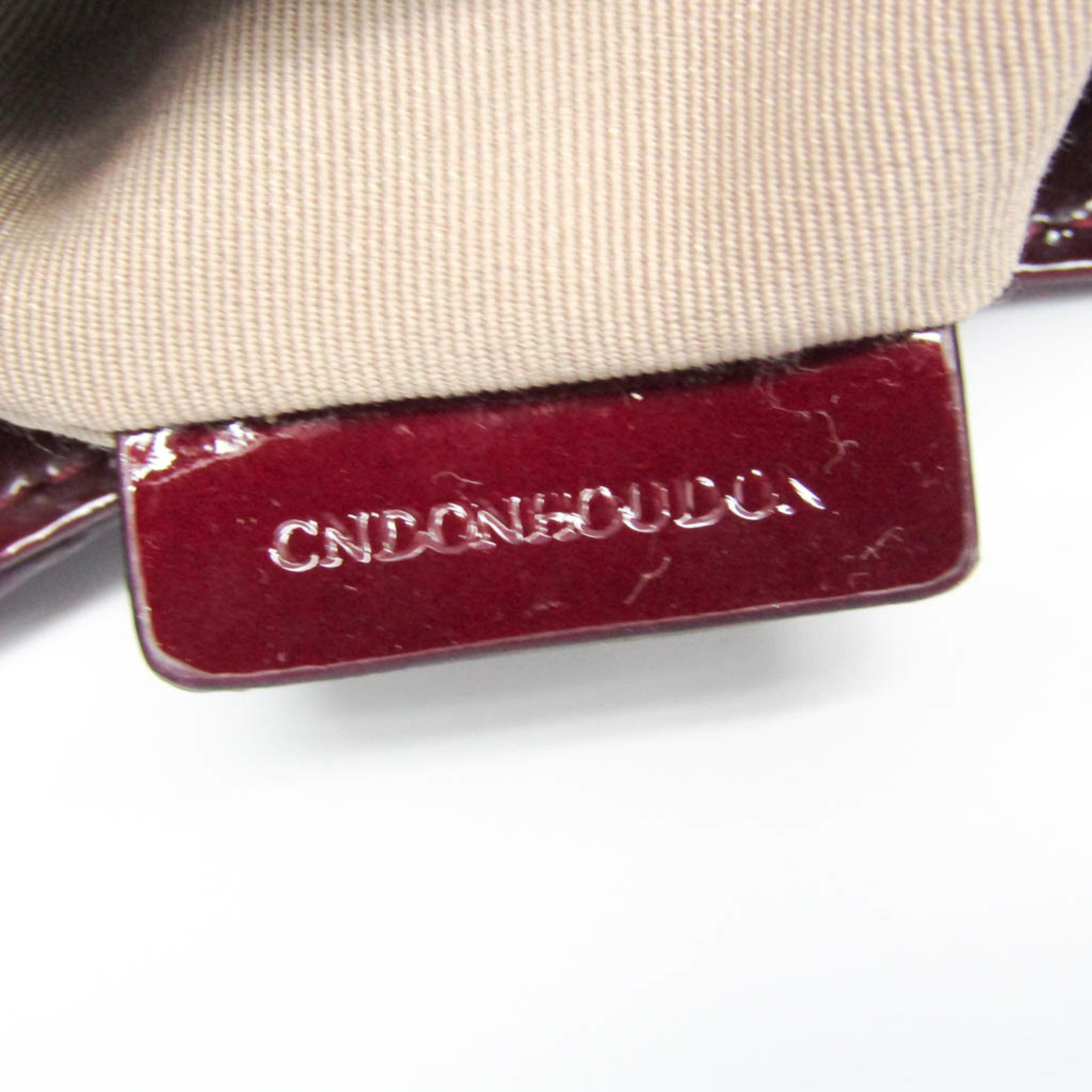 Burberry 3694424 Women's PVC,Patent Leather Shoulder Bag Beige,Bordeaux