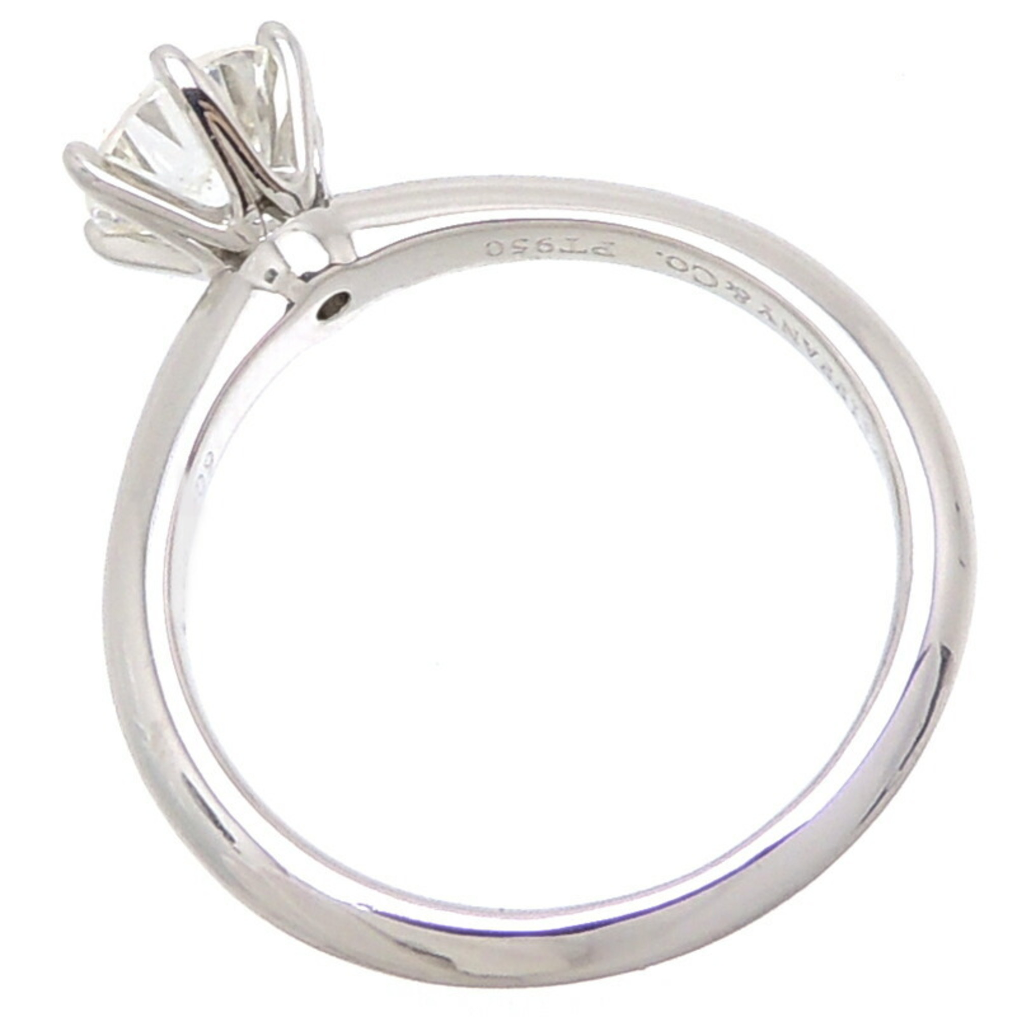 Tiffany 0.943ct Solitaire Diamond Ladies Ring Pt950 Platinum No. 11