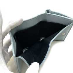 Balenciaga trifold wallet paper gray light blue 391446 DLQ0N 4005 leather BALENCIAGA