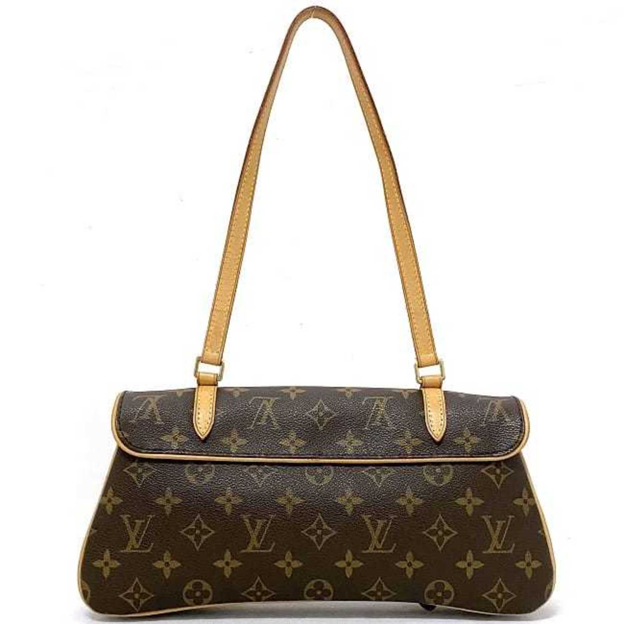 Louis Vuitton Handbag Marel Brown Beige Monogram M51157 Canvas Nume VI1004 LOUIS VUITTON Flap Belt One Shoulder Bag LV