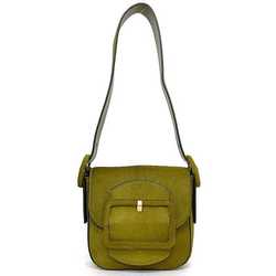 Tory Burch Bag Green Half Moon Harako Leather TORY BURCH Flap Belt Women's