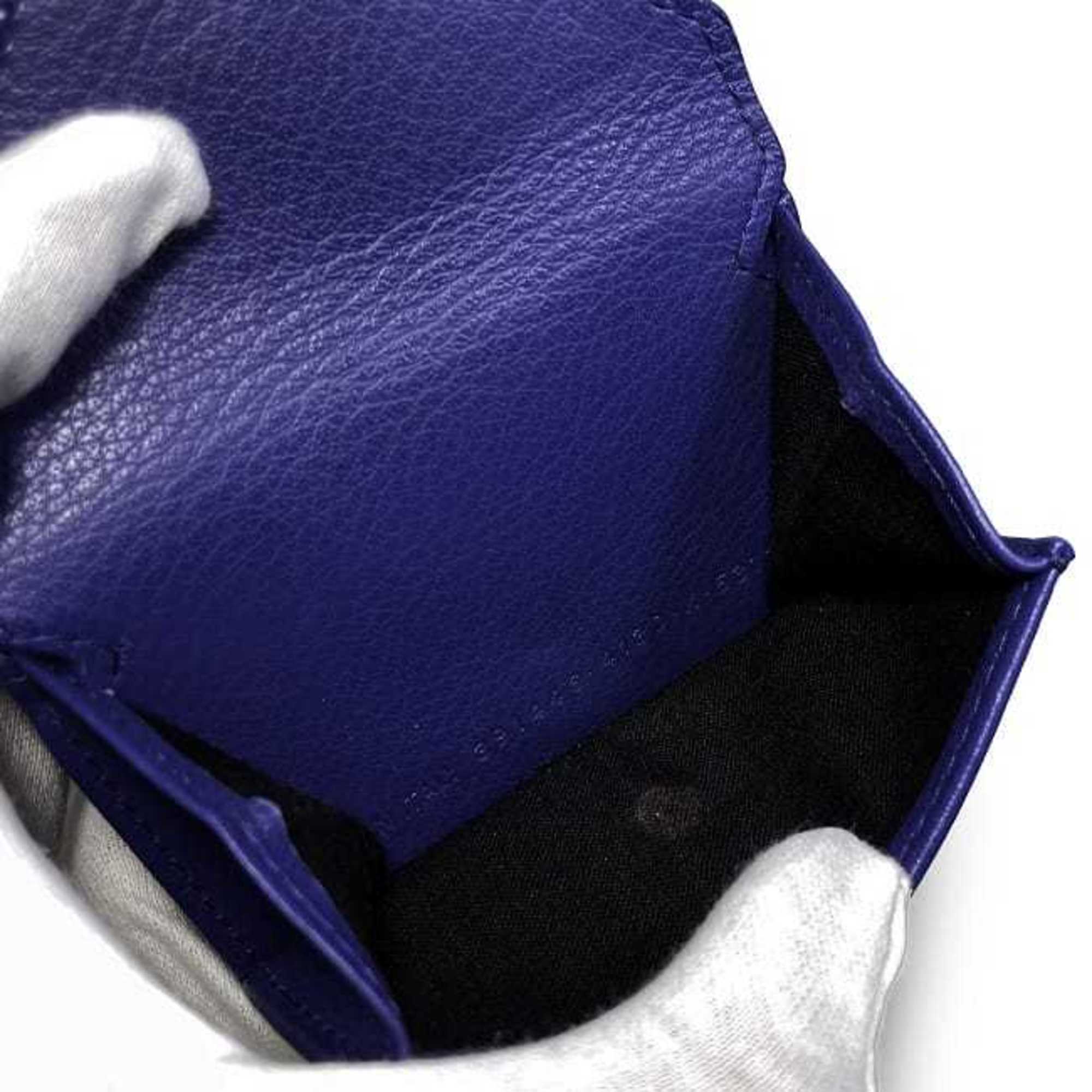 Balenciaga tri-fold wallet paper blue 391446 DLQ0N 4130 leather BALENCIAGA size men's women's