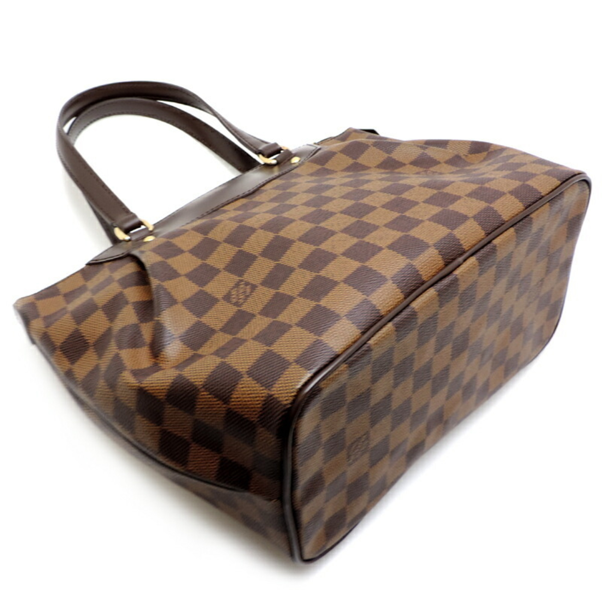 Louis Vuitton Westminster PM Women's Tote Bag N41102() Damier Ebene Brown Red