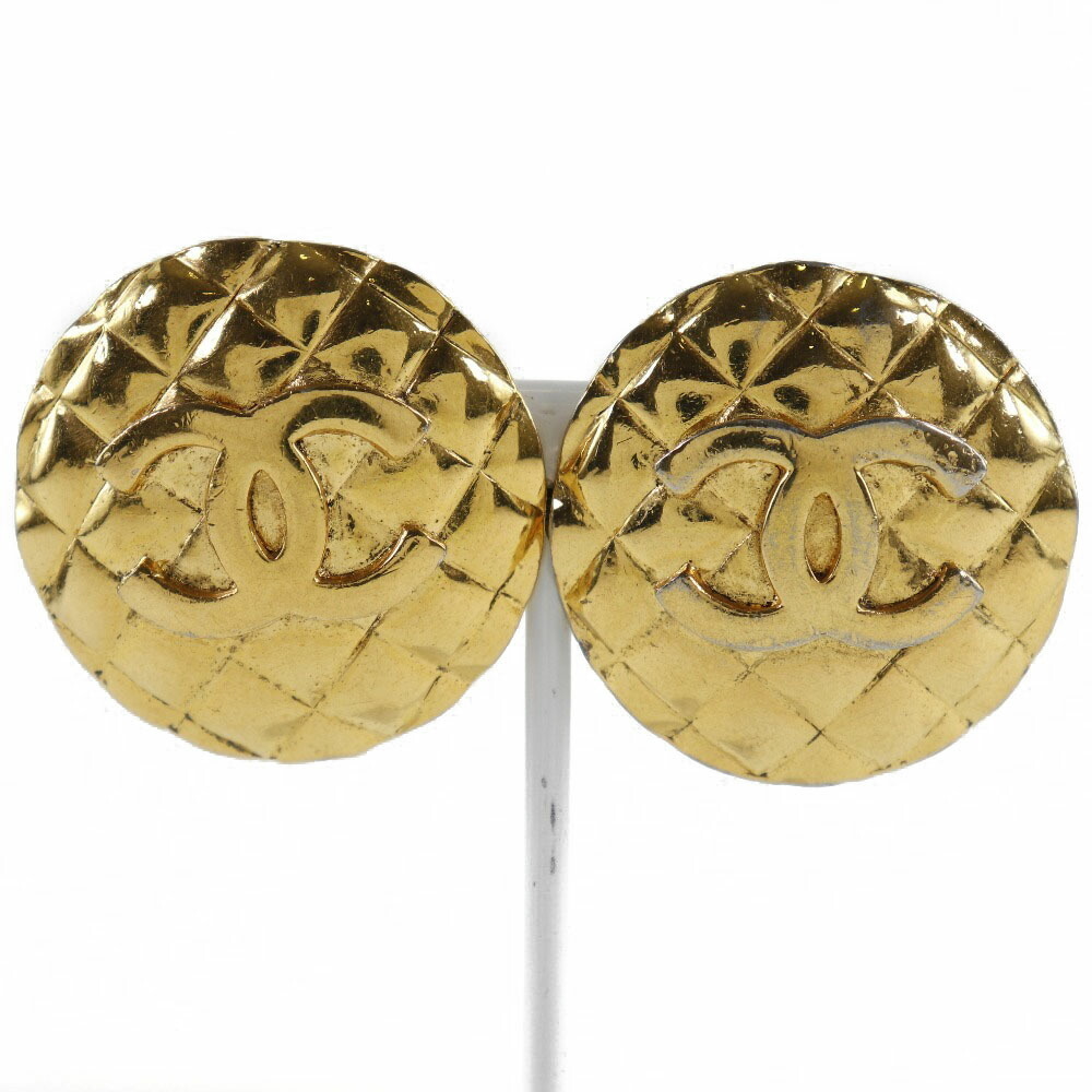 Chanel Cocomark Matelasse Vintage Gold Plated 23 Ladies Earrings | eLADY  Globazone