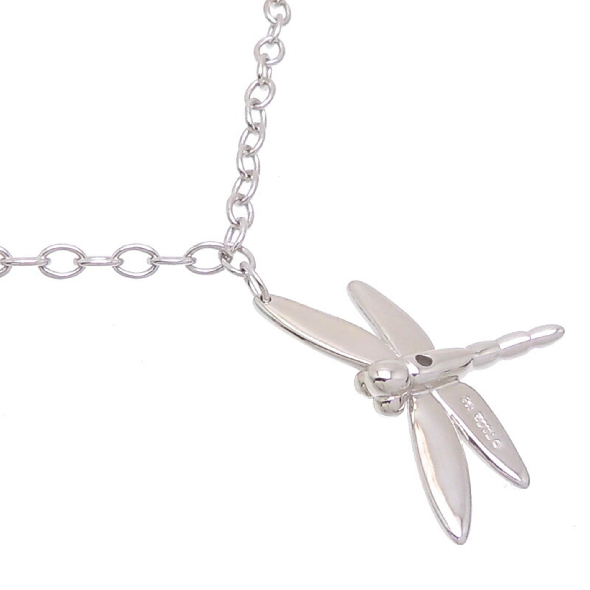 Tiffany Dragonfly Diamond Women's Necklace 750 White Gold