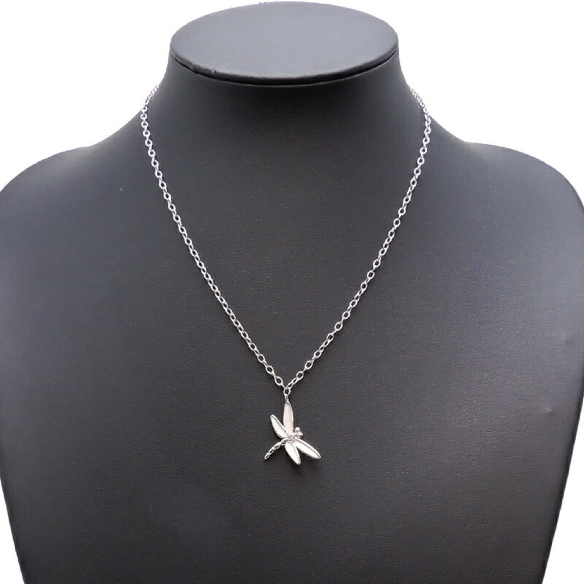 Tiffany Dragonfly Diamond Women's Necklace 750 White Gold