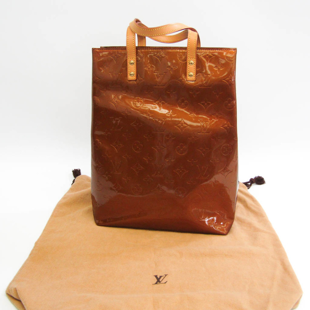 Louis Vuitton Bronze Monogram Vernis Reade MM Tote Bag