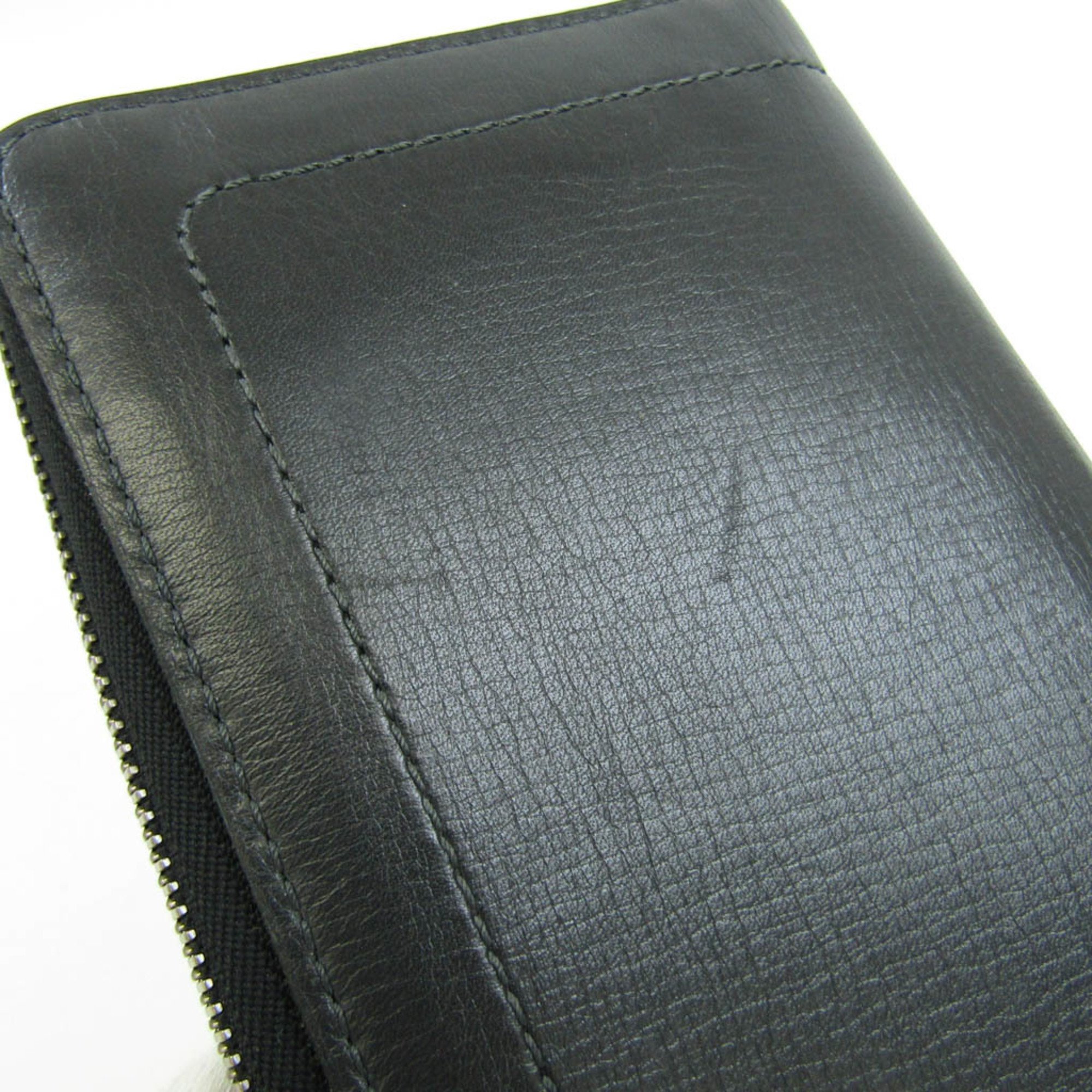 Louis Vuitton Zippy Organizer M97026 Men's Utah Leather Long Wallet (bi-fold) Basalt