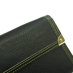 Authenticated Used Louis Vuitton Suhali Porto Tresor International M91881  Women's Suhali Leather Long Wallet (tri-fold) Geranium 