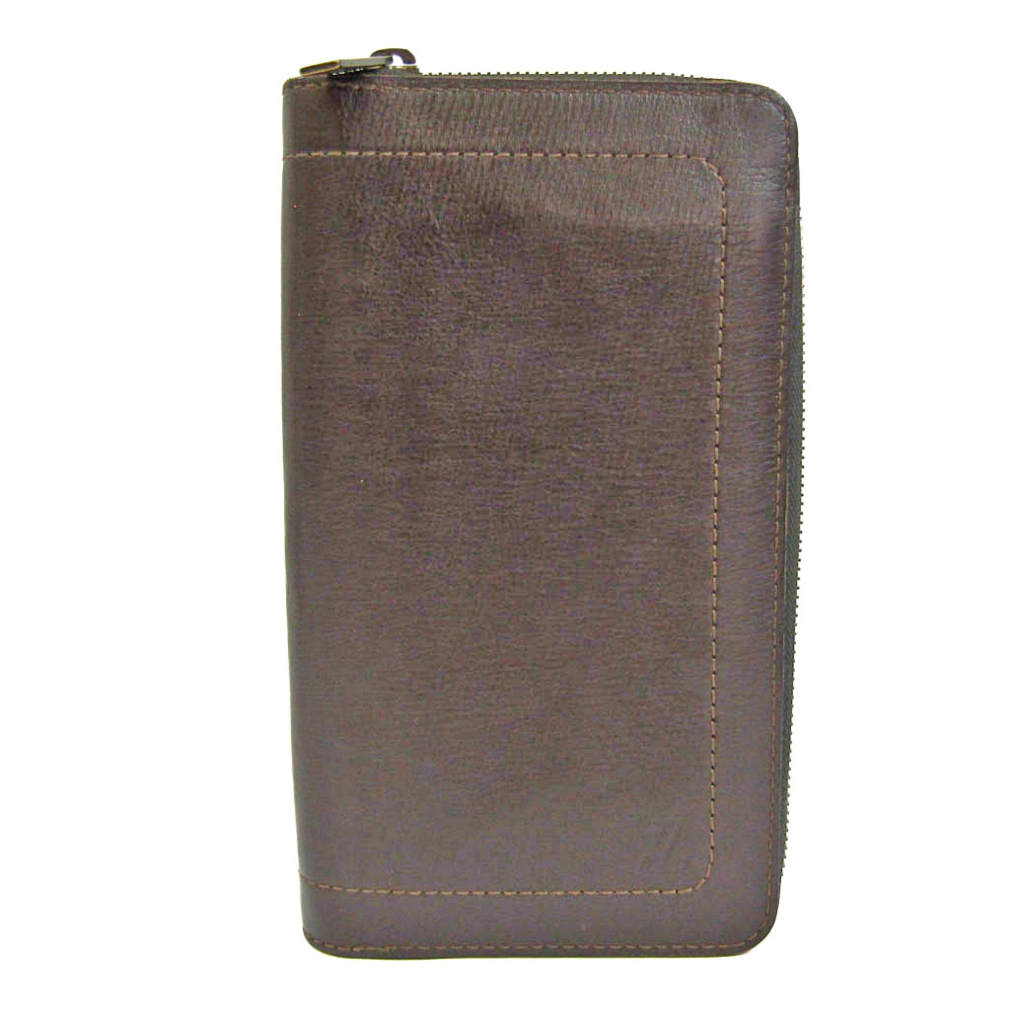 Louis Vuitton Utah Zippy Organizer M97025 Men's Utah Leather Long Wallet (bi-fold) Coffee