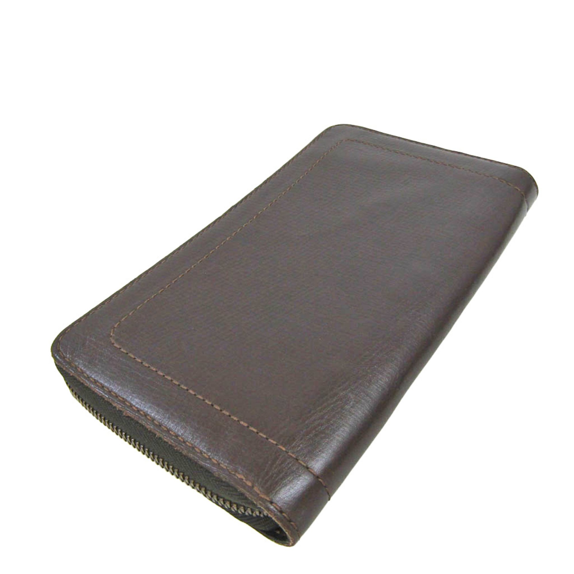 Louis Vuitton Utah Zippy Organizer M97025 Men's Utah Leather Long Wallet (bi-fold) Coffee