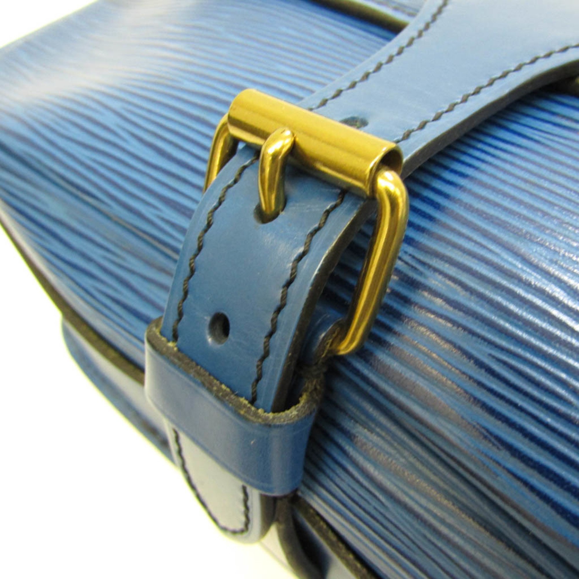 Louis Vuitton Epi Cartouchiere M52245 Women's Shoulder Bag Toledo Blue