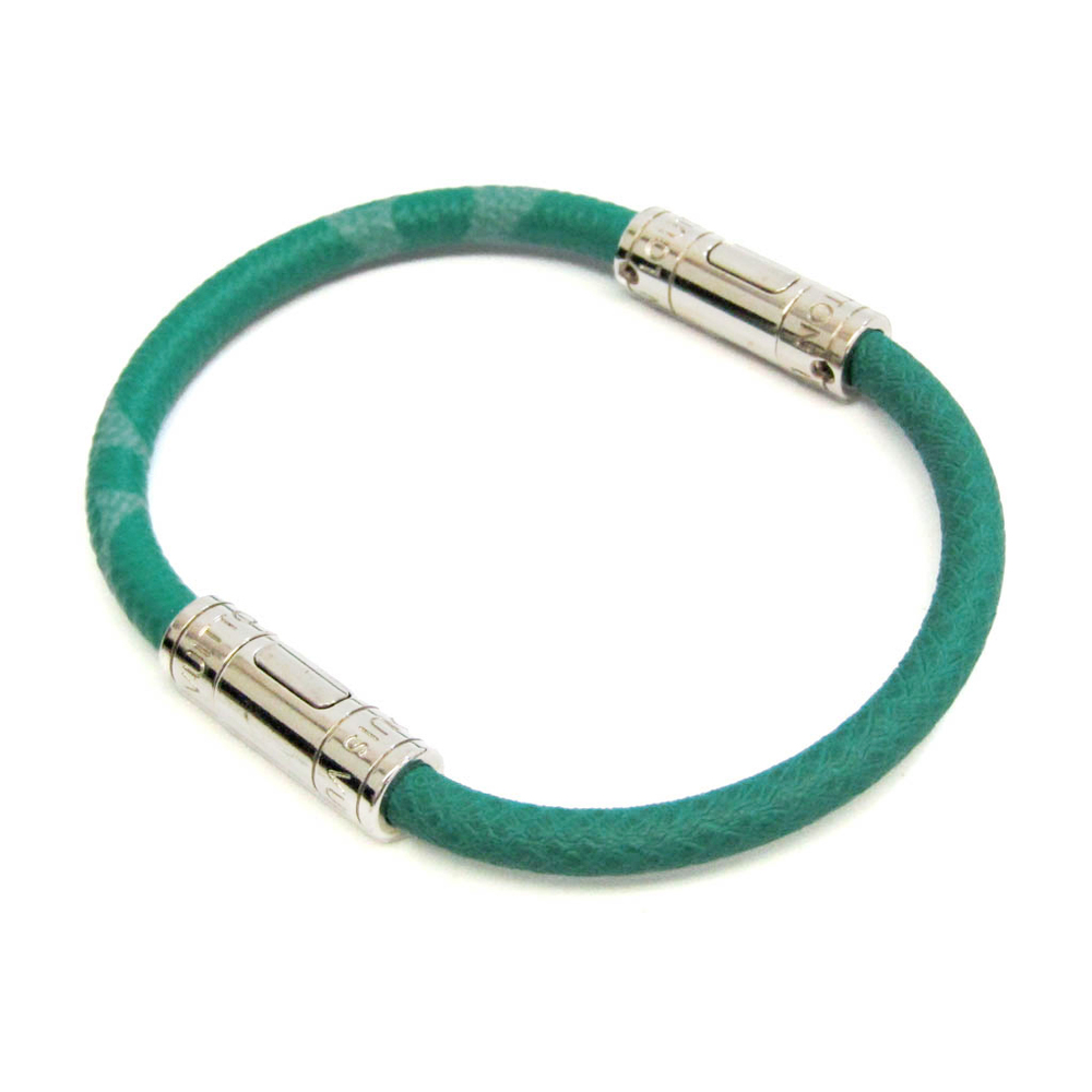 Authenticated Used Louis Vuitton Taiga Brasserie Neosplit M0960 Leather,Monogram  Bangle Silver,Vert 