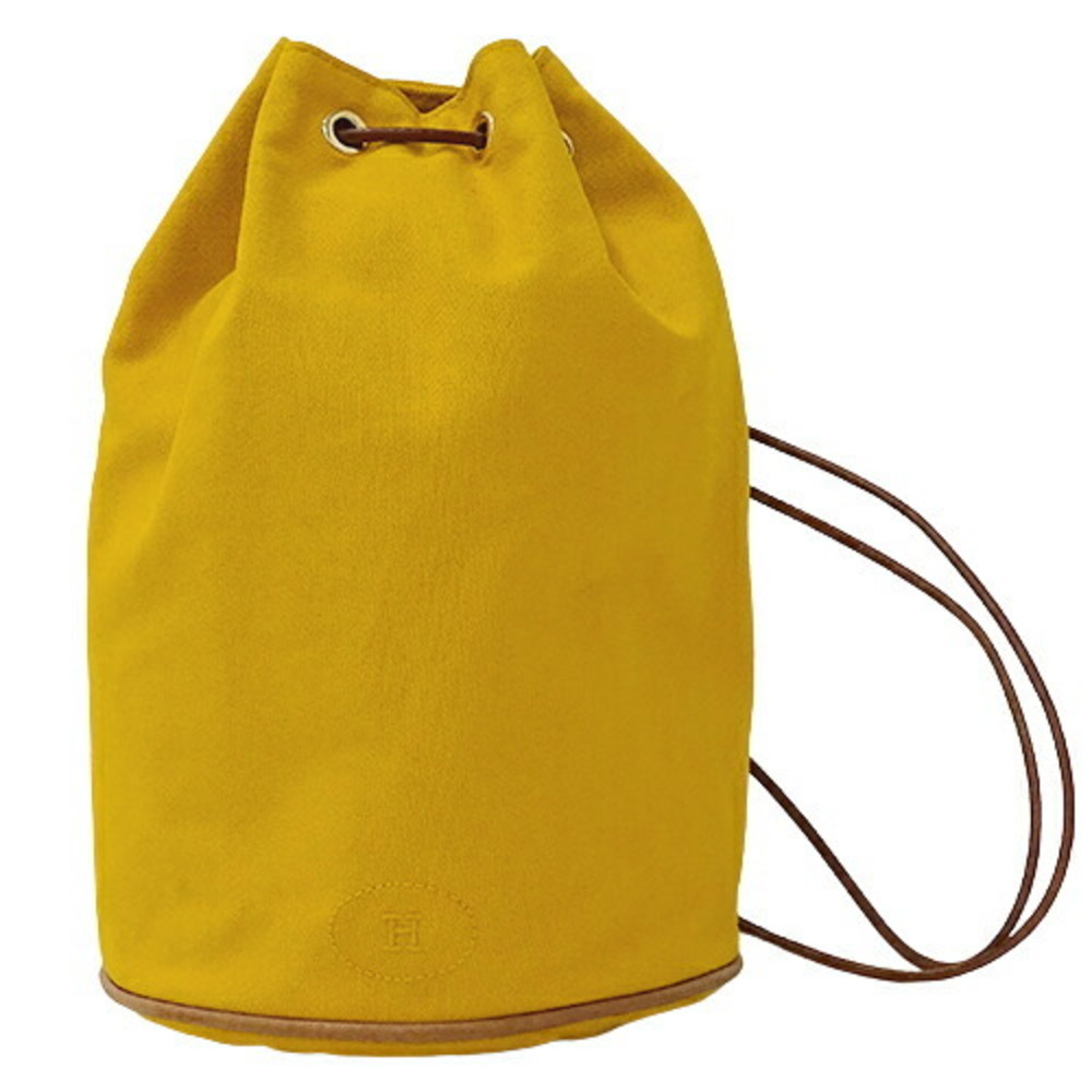 Hermes HERMES Bag Ladies Shoulder Rucksack Body Porchon Mimil Toile Officie  Yellow Type