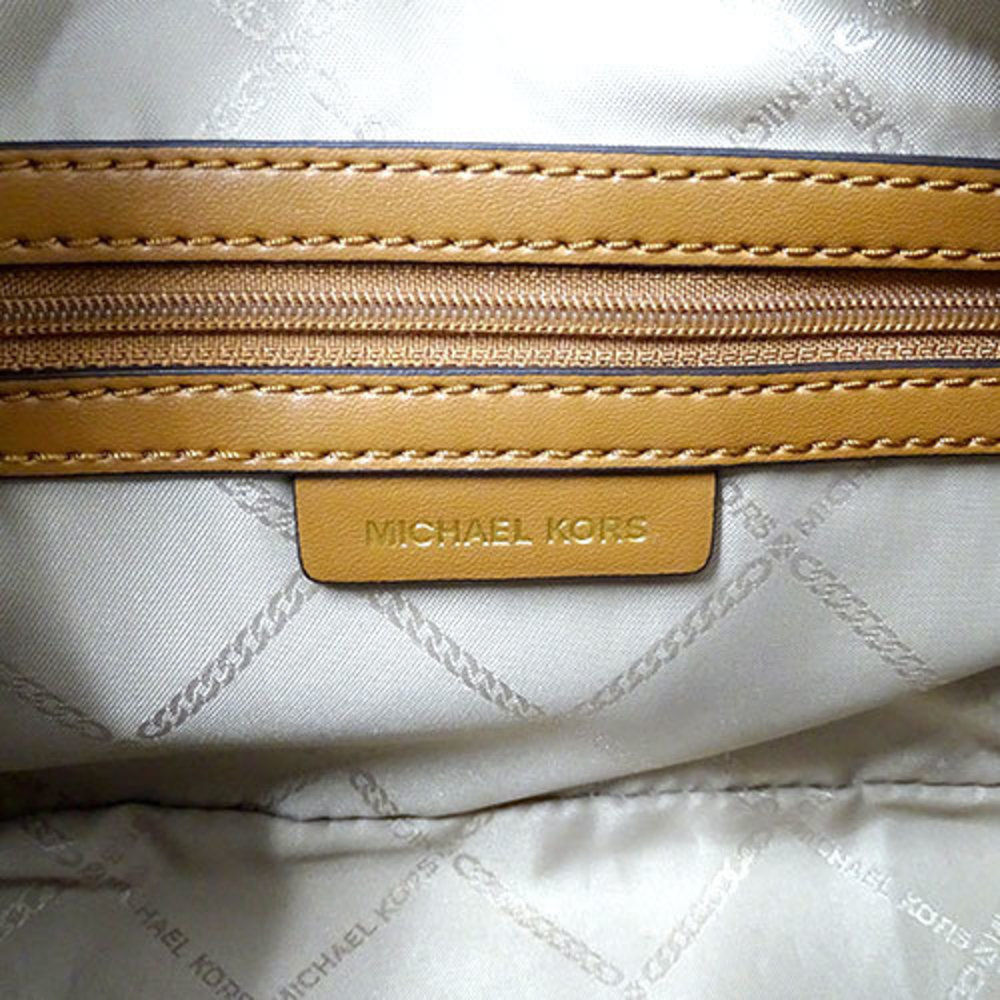 Michael Kors MICHAEL KORS bag Lady's shoulder MK signature JET SET camera  medium vanilla white brown tassel